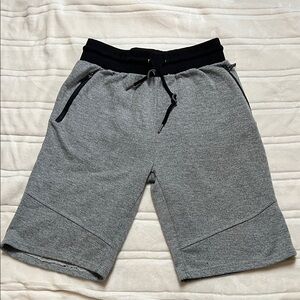 Galaxy Gray Men's Shorts with Black Waistband